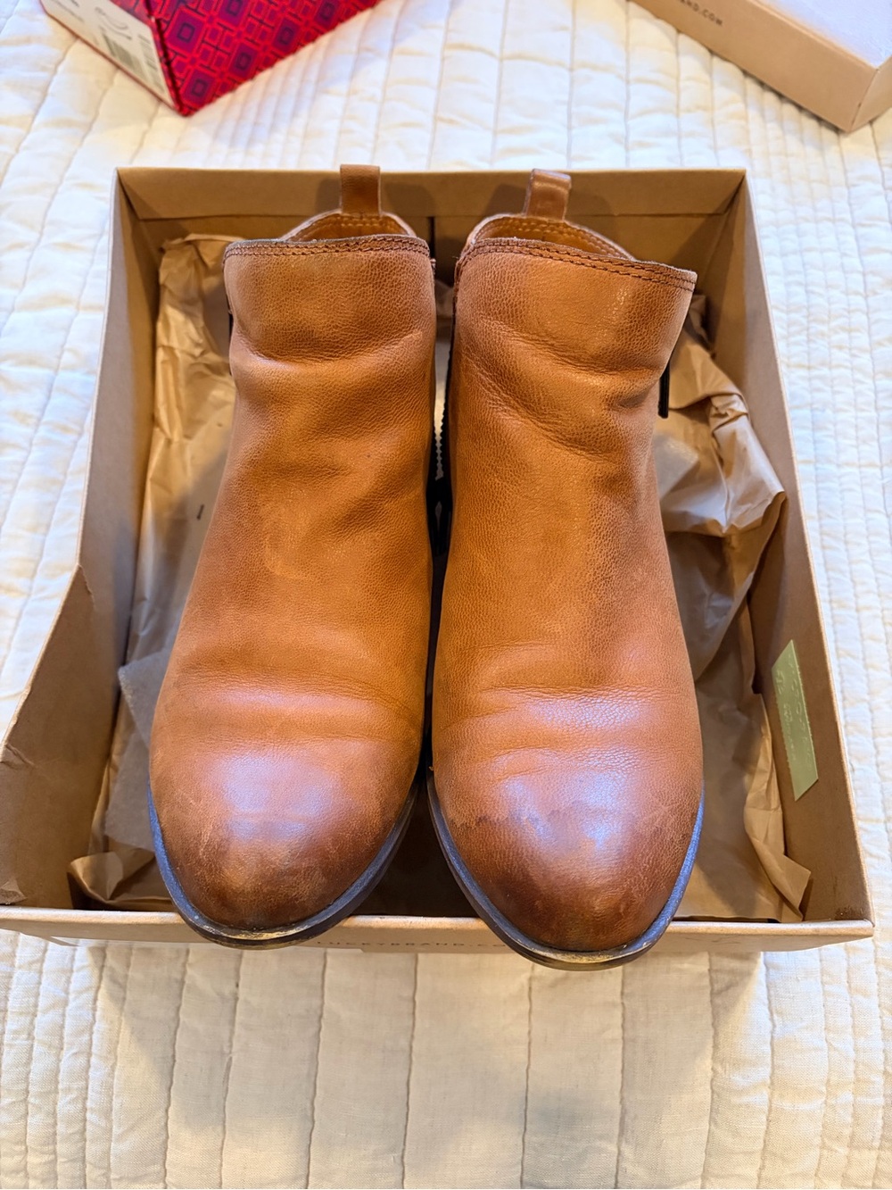 Lucky Brand Brown Leather Ankle Booties